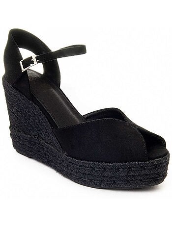 Sandalia Con Cuña De Esparto Para Mujer. Montevita Wesparto