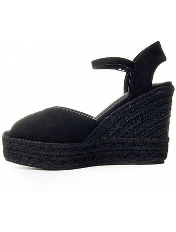 Sandalia Con Cuña De Esparto Para Mujer. Montevita Wesparto