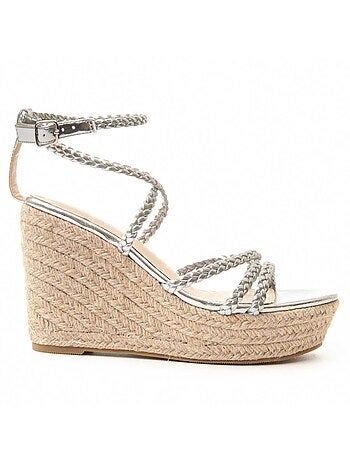 Sandalia Con Cuña De Esparto Para Mujer. Montevita Wesparto