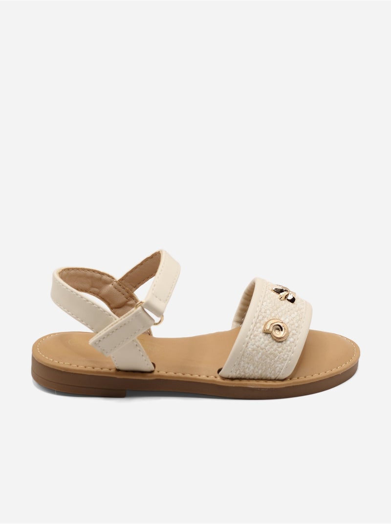 Sandalia correa cruzada Beige - Kiabi