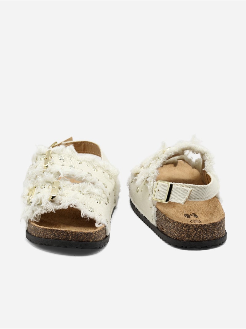 Sandalia correa cruzada Beige - Kiabi
