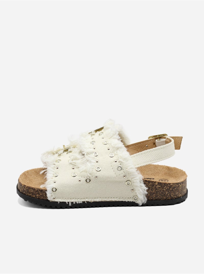 Sandalia correa cruzada Beige - Kiabi