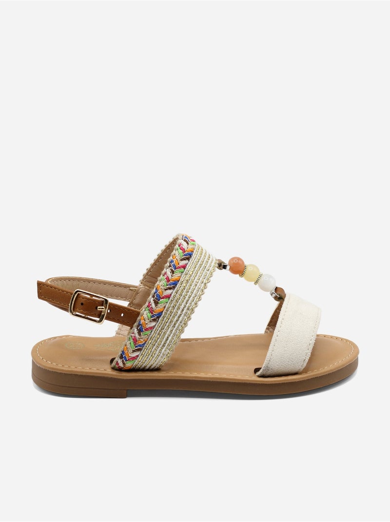 Sandalia correa cruzada Beige - Kiabi