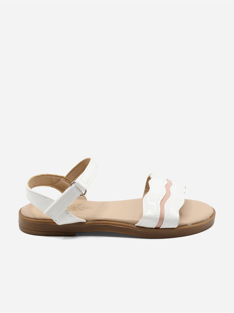 Sandalia correa cruzada Blanco - Kiabi