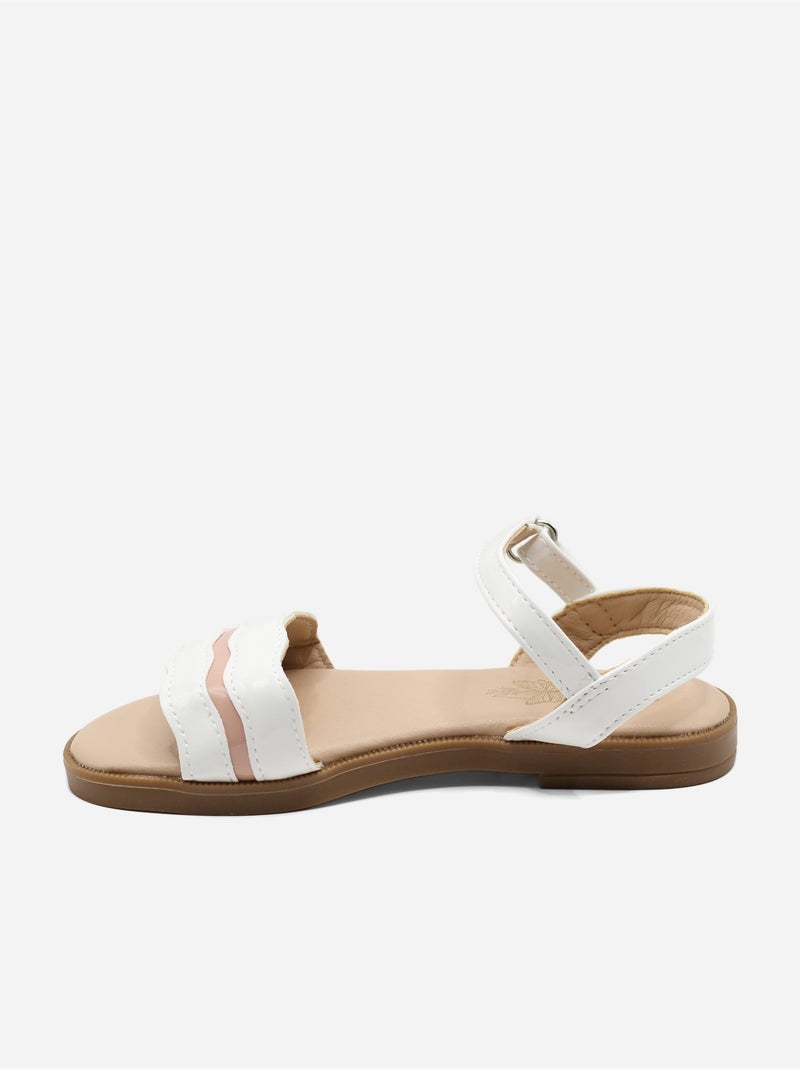 Sandalia correa cruzada Blanco - Kiabi