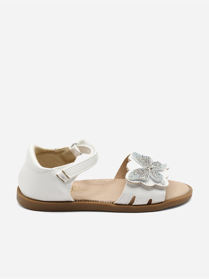 Sandalia correa cruzada Blanco - Kiabi