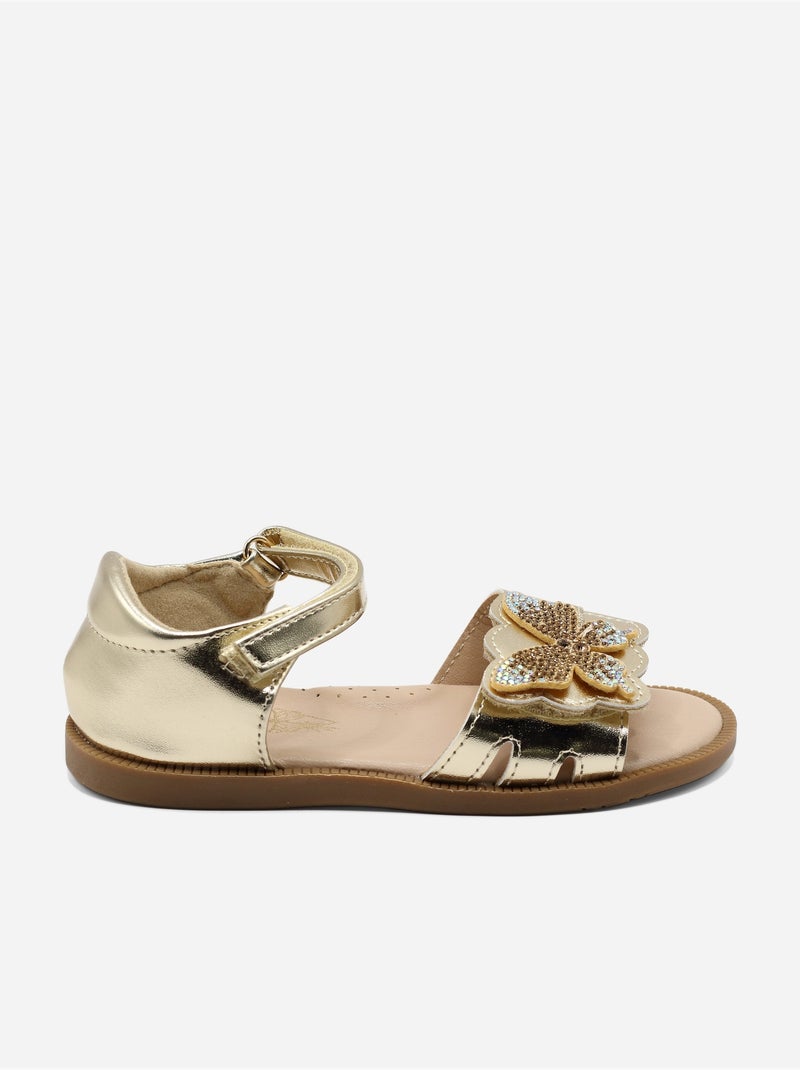 Sandalia correa cruzada Dorado/Oro - Kiabi
