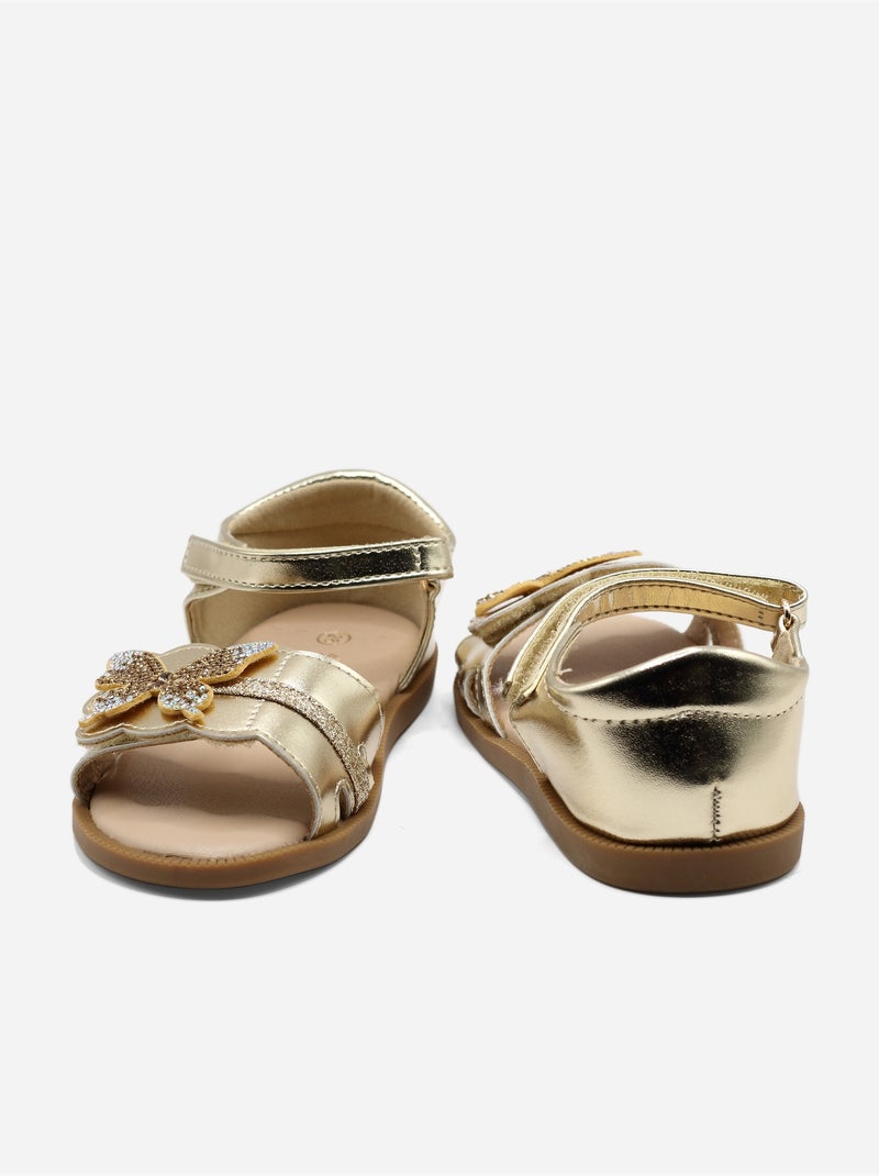 Sandalia correa cruzada Dorado/Oro - Kiabi