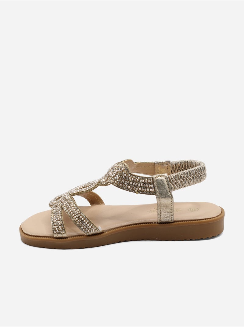 Sandalia correa cruzada Dorado/Oro - Kiabi