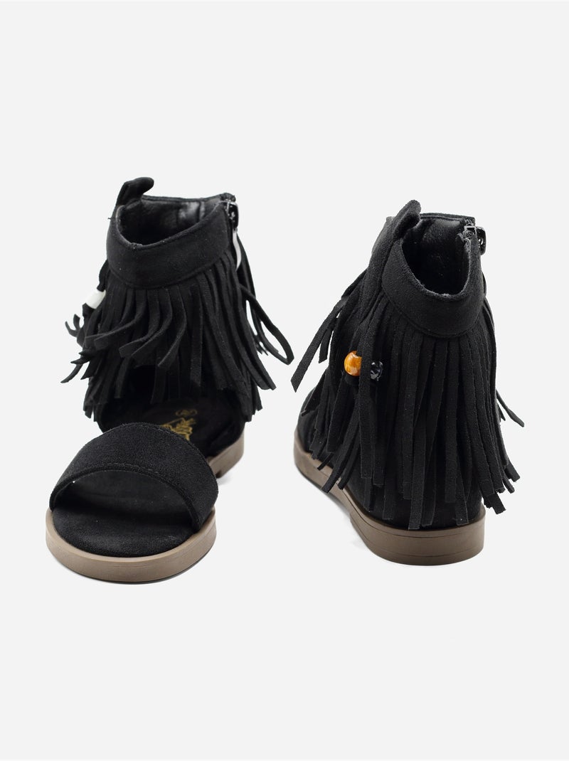 Sandalia correa cruzada Negro - Kiabi