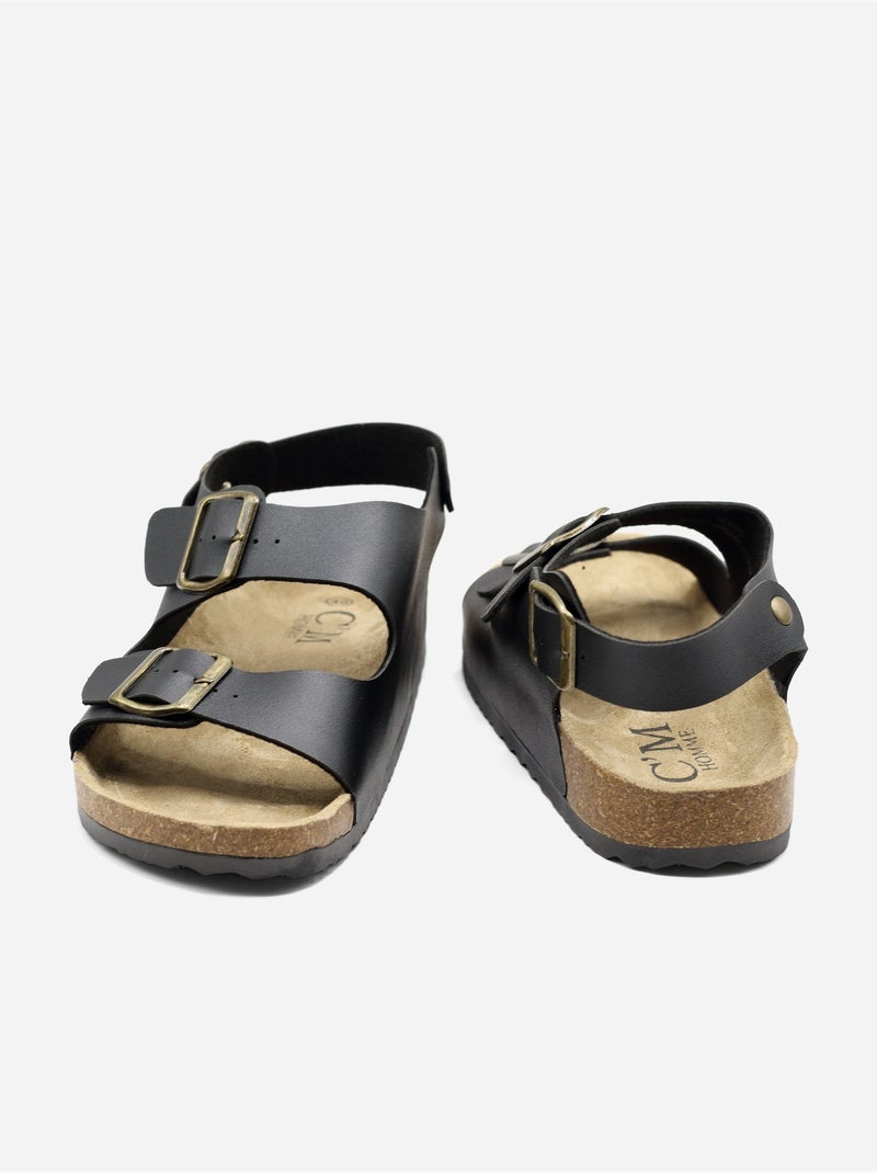 Sandalia correa cruzada Negro - Kiabi