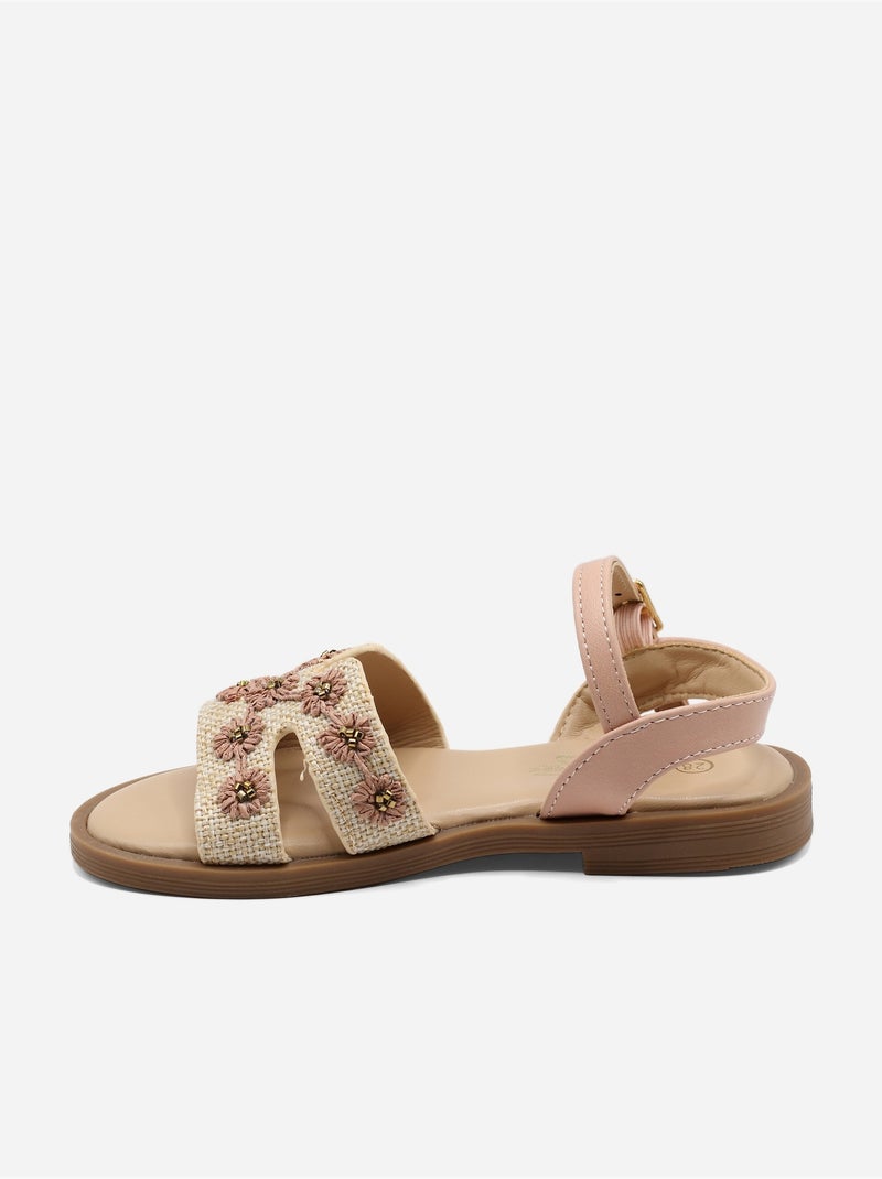 Sandalia correa cruzada Rosa - Kiabi