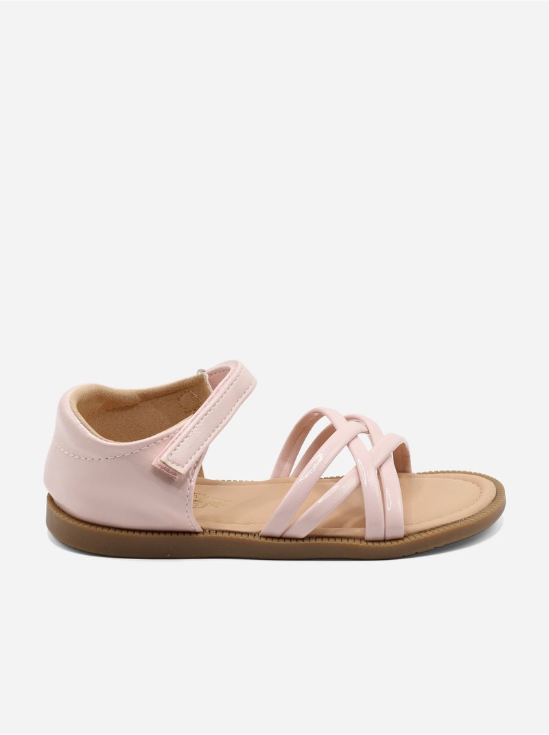 Sandalia correa cruzada Rosa - Kiabi