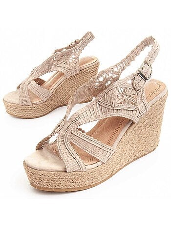 Sandalia Cuña De Esparto Para Mujer Montevita Spartsum0