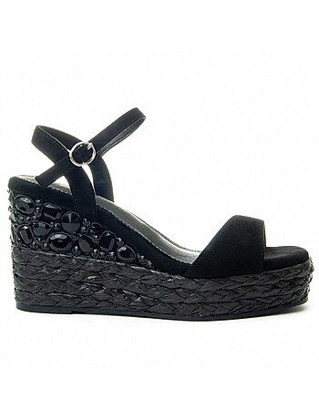 Sandalia Cuña De Esparto Para Mujer. Montevita Wesparto