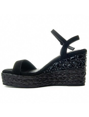 Sandalia Cuña De Esparto Para Mujer. Montevita Wesparto