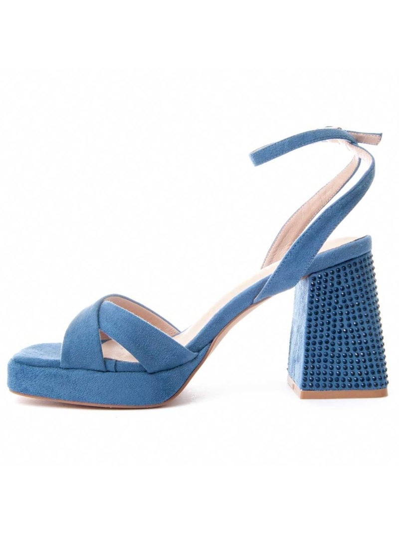 Sandalia Cuña Sintetico Montevita Azul - Kiabi