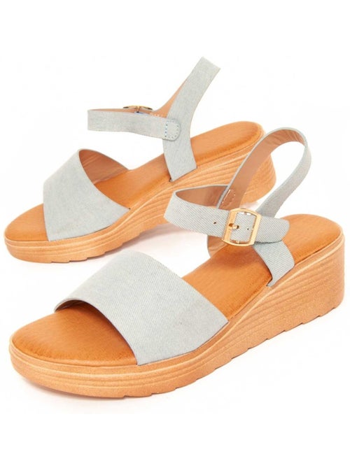 Sandalia Cuña Sintetico Montevita - Kiabi Sandalia Cuña Sintetico Montevita - Kiabi
