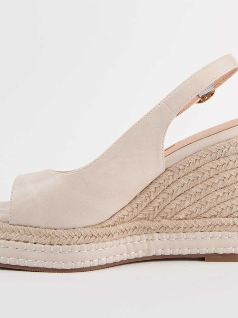 Sandalia Cuña Sintetico Montevita Beige - Kiabi