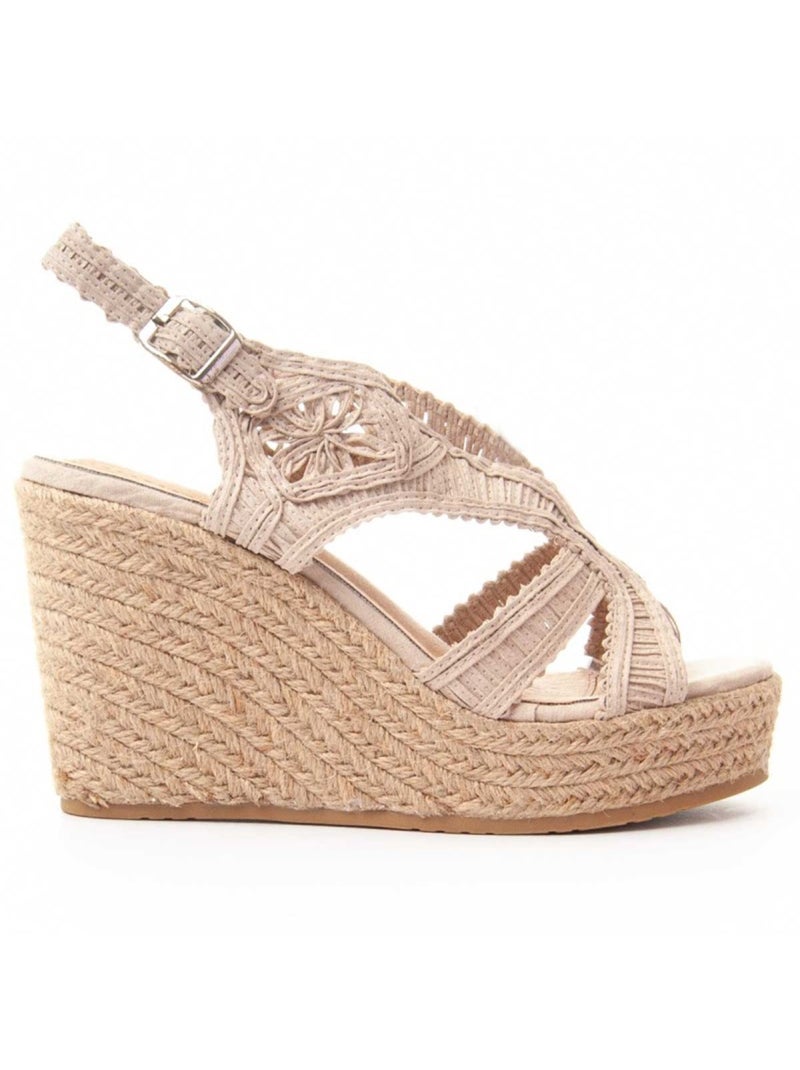 Sandalia Cuña Sintetico Montevita Beige - Kiabi
