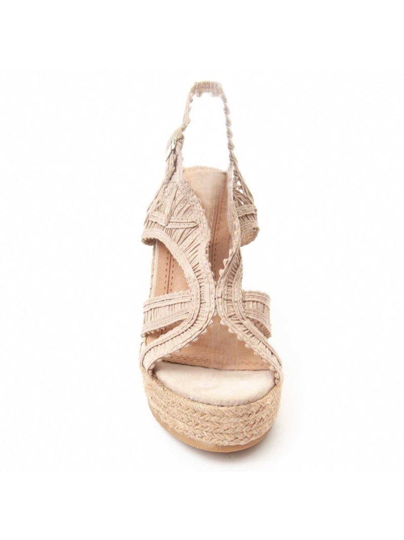 Sandalia Cuña Sintetico Montevita Beige - Kiabi