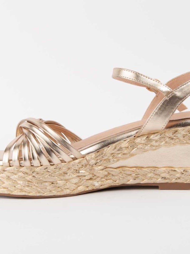 Sandalia Cuña Sintetico Montevita Dorado/Oro - Kiabi
