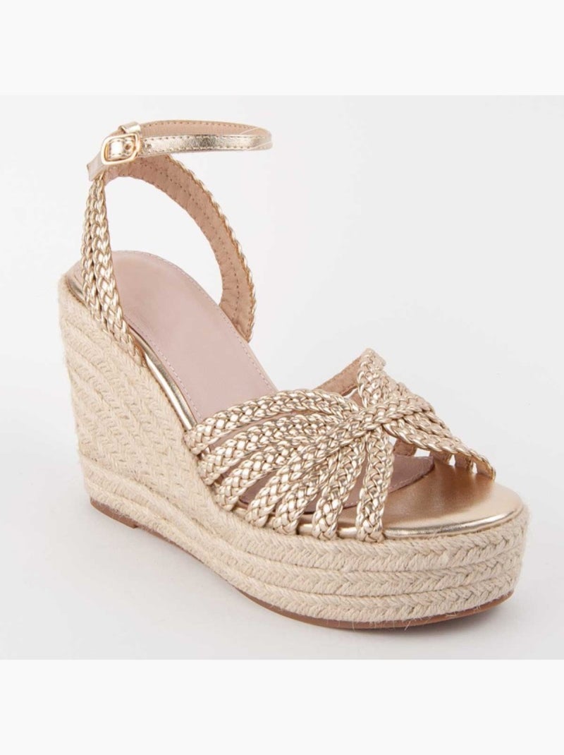 Sandalia Cuña Sintetico Montevita Dorado/Oro - Kiabi