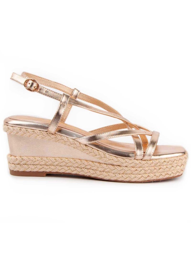 Sandalia Cuña Sintetico Montevita Dorado/Oro - Kiabi