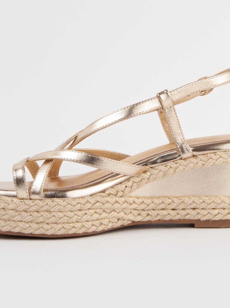 Sandalia Cuña Sintetico Montevita Dorado/Oro - Kiabi