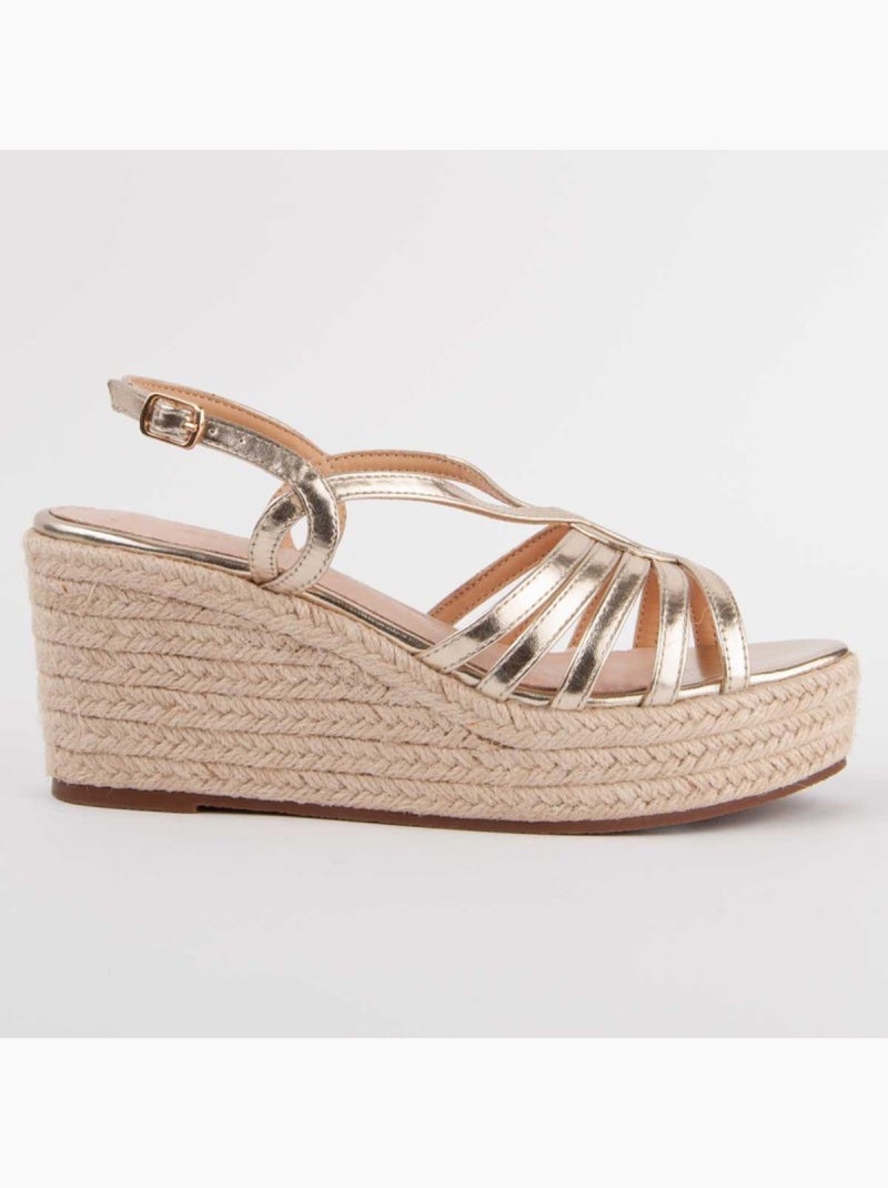 Sandalia Cuña Sintetico Montevita Dorado/Oro - Kiabi