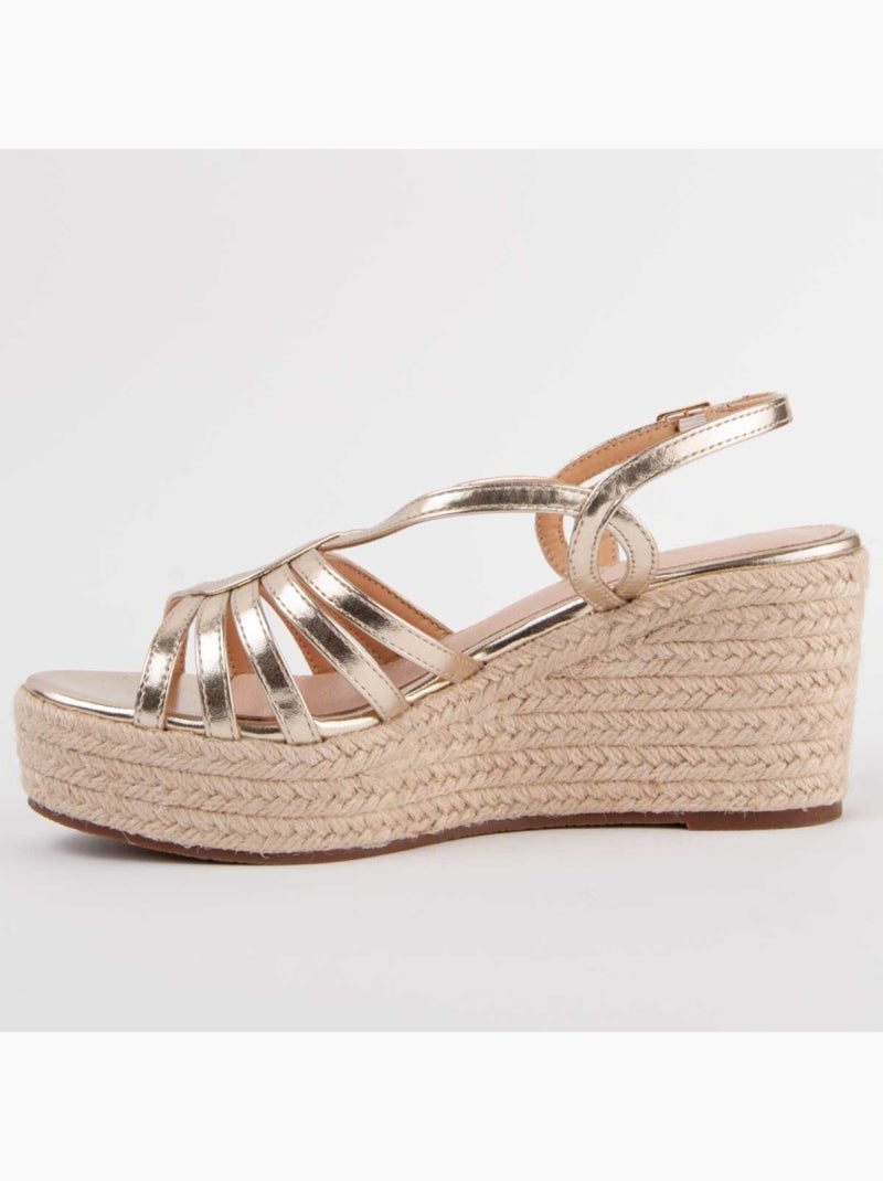 Sandalia Cuña Sintetico Montevita Dorado/Oro - Kiabi