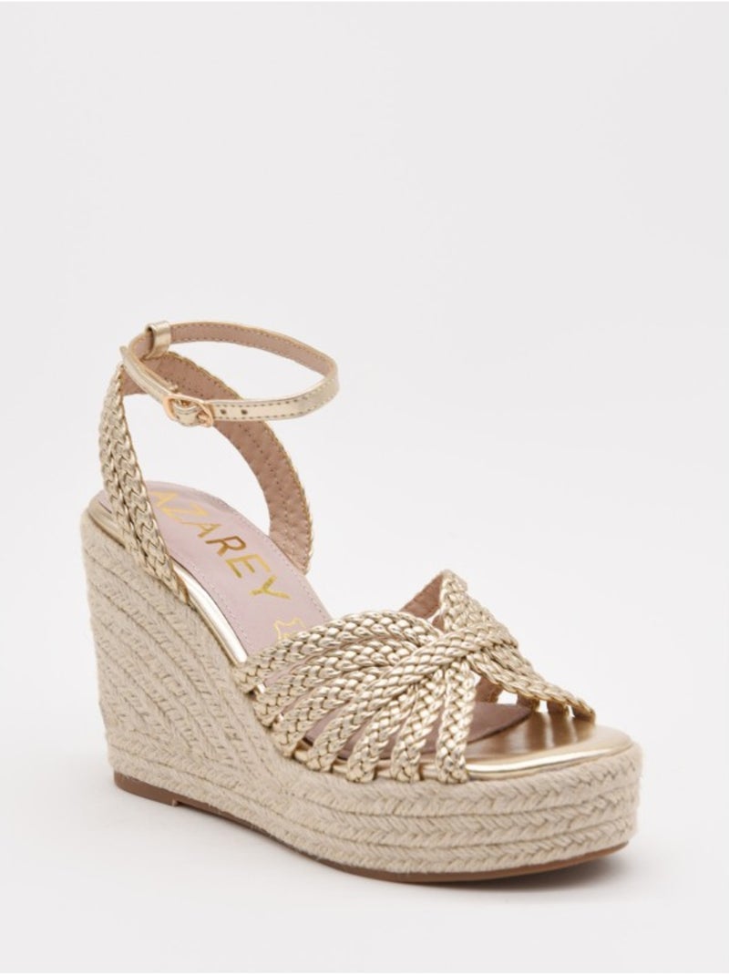 Sandalia Cuña Sintetico Montevita Dorado/Oro - Kiabi
