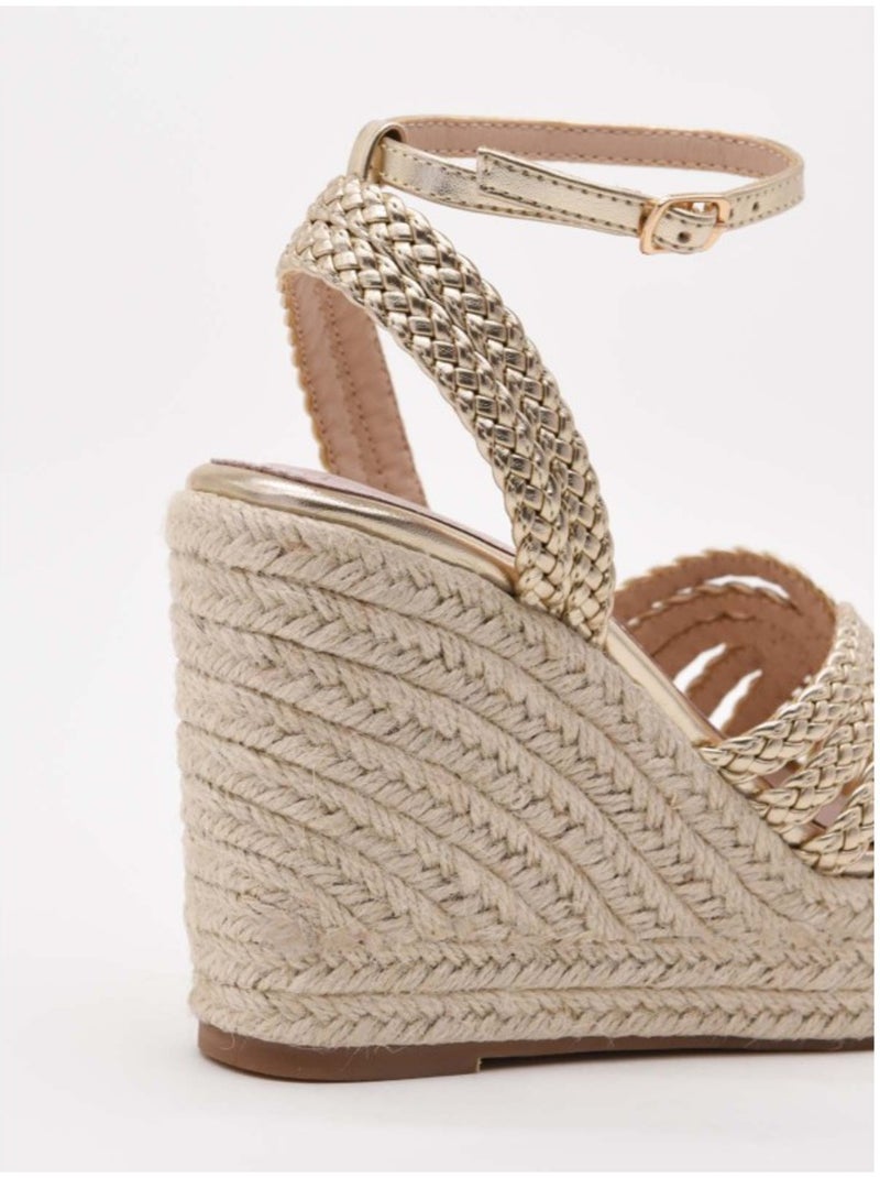 Sandalia Cuña Sintetico Montevita Dorado/Oro - Kiabi