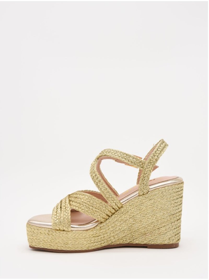 Sandalia Cuña Sintetico Montevita Dorado/Oro - Kiabi