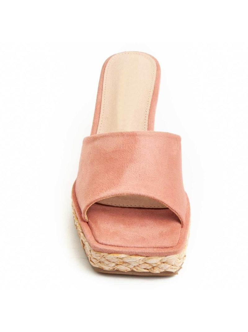 Sandalia Cuña Sintetico Montevita Rosa - Kiabi