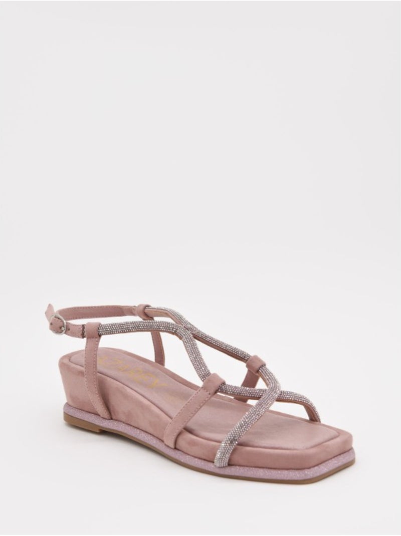 Sandalia Cuña Sintetico Montevita Rosa - Kiabi