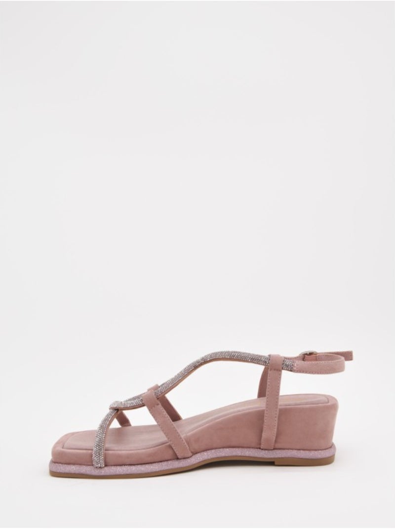 Sandalia Cuña Sintetico Montevita Rosa - Kiabi