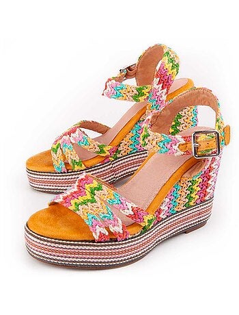 Sandalia De Cuña Para Mujer. Montevita Salia