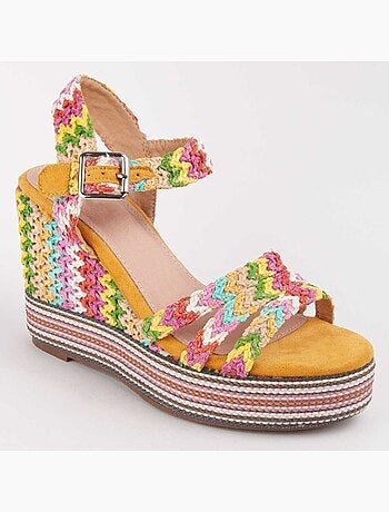 Sandalia De Cuña Para Mujer. Montevita Salia