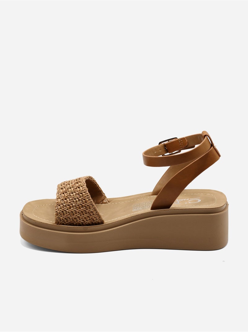 Sandalia de cuña para ponerse - C M Camel - Kiabi