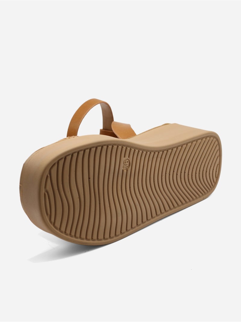 Sandalia de cuña para ponerse - C M Camel - Kiabi