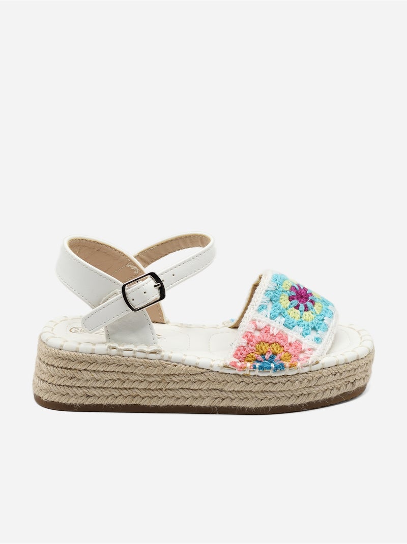 Sandalia de cuña para ponerse - Doremi Blanco - Kiabi