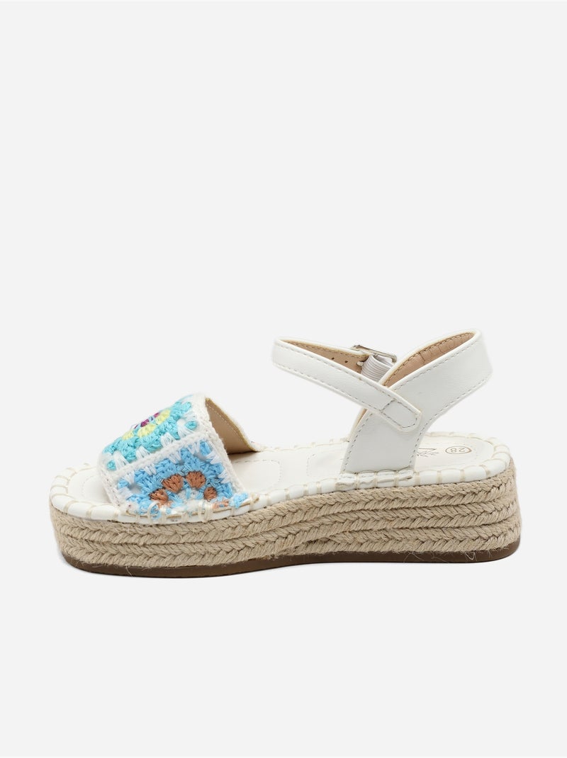 Sandalia de cuña para ponerse - Doremi Blanco - Kiabi
