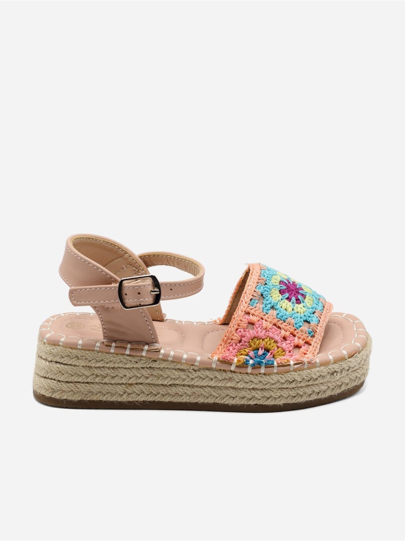 Sandalia de cuña para ponerse - Doremi Rosa - Kiabi