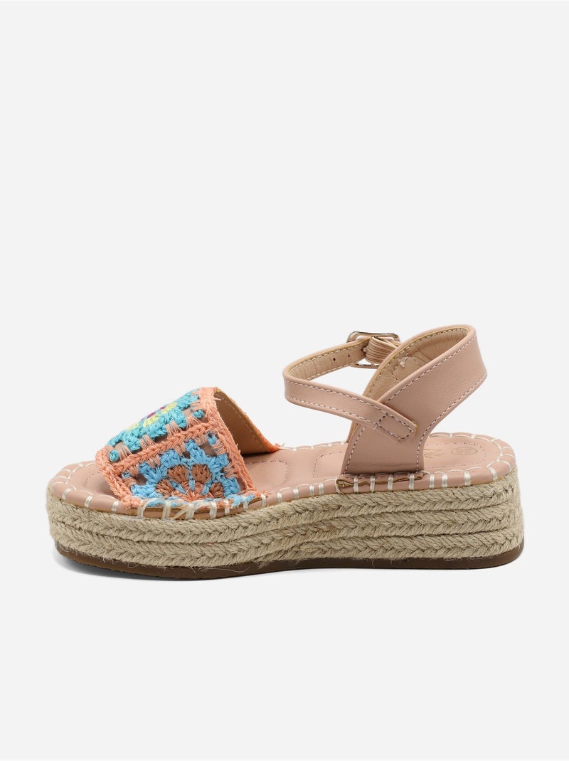 Sandalia de cuña para ponerse - Doremi Rosa - Kiabi