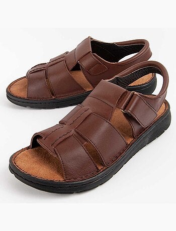 Sandalia De Piel Para Hombre. Purapiel Beira