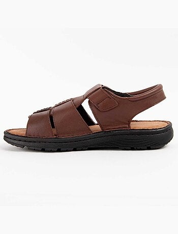 Sandalia De Piel Para Hombre. Purapiel Beira