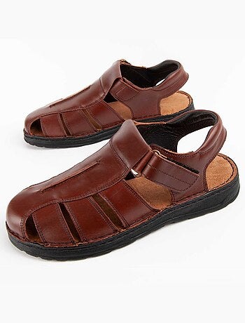 Sandalia De Piel Para Hombre. Purapiel Beira