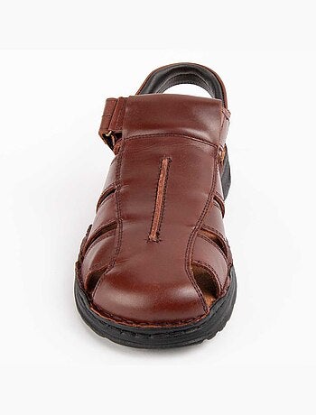 Sandalia De Piel Para Hombre. Purapiel Beira