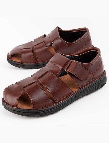 Sandalia De Piel Para Hombre. Purapiel Beira